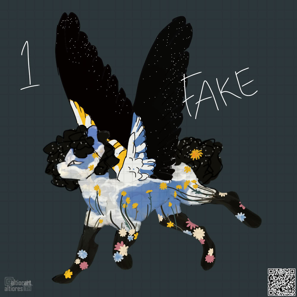 Sketchy artwork of an adoptable character